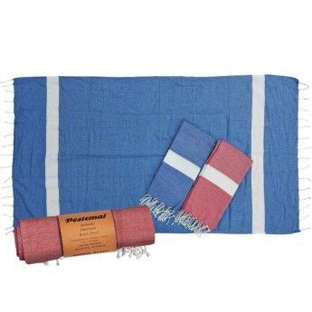 42-3173 Πετσέτα Θαλάσσης Pestemal Ρόμβοι Λευκή Φάσα -280g 90x180cm