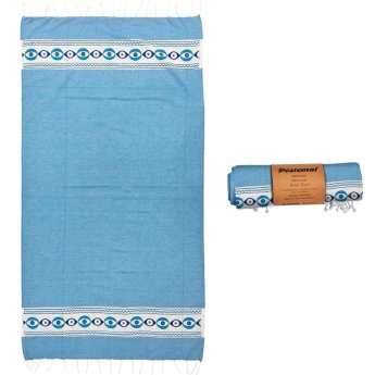42-3168 Πετσέτα Θαλάσσης Pestemal Ματάκια σε Σειρά -280g 90x180cm