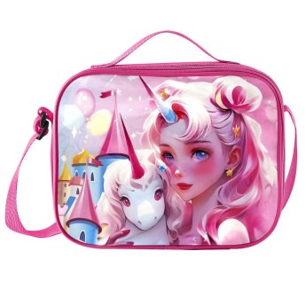 50-3406 Ισοθερμικό Τσαντάκι Φαγητού Κοπέλα KAI Μονόκερος 24x18x9cm