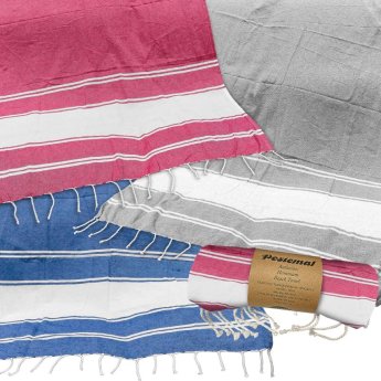 42-3171 Πετσέτα Θαλάσσης Pestemal Λευκή Φάσα -280g 90x180cm