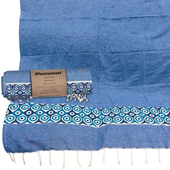 42-3167 Πετσέτα Θαλάσσης Pestemal Μικρά Ματάκια -280g 90x180cm