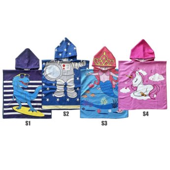 42-2941 Πόντσο Παιδικό Θαλάσσης Microfiber 60x120cm