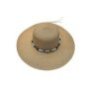 42-3143 Καπέλο Ψαθόχαρτο Μεγάλο με Μπλε Πετράδια Μπεζ o42cm