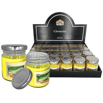 37-479 Κερί Σιτρονέλα σε Βαζάκι με Καπάκι 6x5cm 105g Gross. 30g net