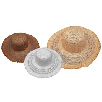 42-2547 Καπέλο Ψαθόχαρτο Γυναικείο Τρυπητό o43cm