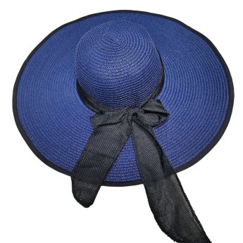 42-2543 Καπέλο Ψαθόχαρτο με Φιόγκο Γυναικείο o48cm