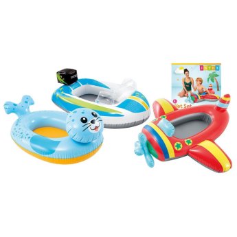 42-2673 Φουσκωτή Παιδική Βάρκα Αεροπλανάκι . Αμάξι KAI Ψαράκι Intex -109x74cm