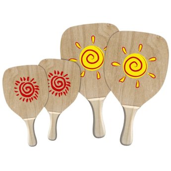 42-206 Ρακέτες Ξύλινες Παραλίας Ήλιος 40x22x1.2cm