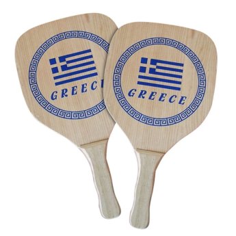 42-328 Ρακέτες Ξύλινες Παραλίας Greece -410gr-Ρακέτα. -570CM.  40x22x1.2cm