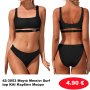 42-3053 Μαγιό Μπικίνι Surf top KAI Κορδόνι Μαύρο