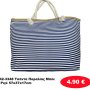 42-3348 Τσάντα Παραλίας Μπλε Ριγέ 57x37x17cm