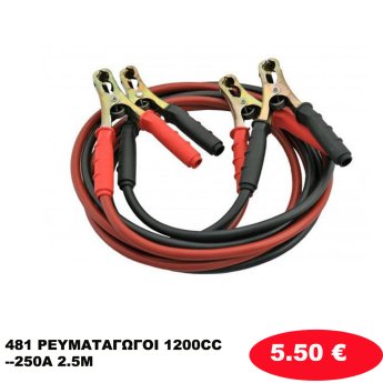 481 ΡΕΥΜΑΤΑΓΩΓΟΙ 1200CC --250A 2.5M