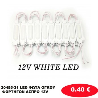 20455-31 LED ΦΩΤΑ ΟΓΚΟΥ ΦΟΡΤΗΓΩΝ ΑΣΠΡΟ 12V