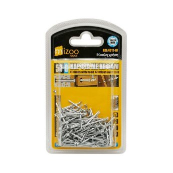 4011-18 MIZOO ΚΑΡΦΙΑ ΜΕ ΚΕΦΑΛΙ ΑΣΗΜΙ 50G 1.6X20MM
