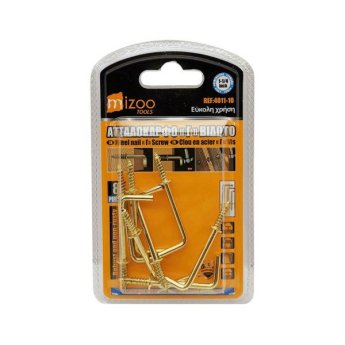4011-10 MIZOO ΣΤΡΑΒΟΚΑΡΦΑ ΒΙΔΩΤΑ ΧΡΥΣΟ ΧΡΩΜΑ 8ΤΜΧ 1-1-4INCH
