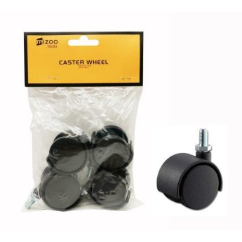 1199-44 MIZOO TOOLS ΔΙΠΛΟΣ ΤΡΟΧΟΣ ΠΕΡΙΣΤΡΕΦΟΜΕΝΟΣ ΜΕ ΒΙΔΑ ΑΠΟ ΠΟΛΥΠΡΟΠΥΛΕΝΙΟ 4ΤΜΧ O40CM