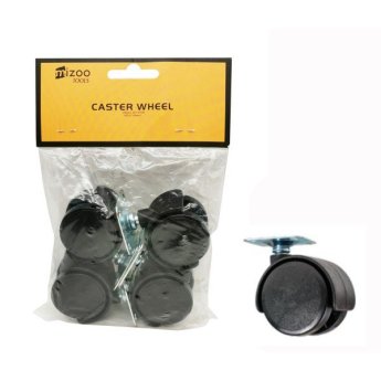 1199-43 MIZOO TOOLS ΔΙΠΛΟΣ ΤΡΟΧΟΣ ΠΕΡΙΣΤΡΕΦΟΜΕΝΟΣ ΜΕ ΠΛΑΚΑ ΑΠΟ ΠΟΛΥΠΡΟΠΥΛΕΝΙΟ 4ΤΜΧ O40CM