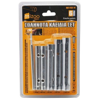 1132-14 MIZOO TOOLS ΣΩΛΗΝΩΤΑ ΚΛΕΙΔΙΑ ΜΕ ΜΠΑΡΑ ΣΥΣΦΙΞΗΣ 6ΤΜΧ