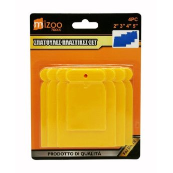 1356-02 MIZOO TOOLS ΣΠΑΤΟΥΛΕΣ ΠΛΑΣΤΙΚΕΣ ΚΙΤΡΙΝΟ - ΚΟΚΚΙΝΟ 4ΤΜΧ 2- 3- 4- 5