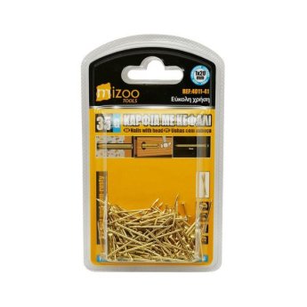 4011-41 MIZOO ΚΑΡΦΙΑ ΜΕ ΚΕΦΑΛΙ ΧΡΥΣΑ 35G 1X20MM