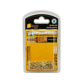 4011-38 MIZOO ΚΑΡΦΙΑ ΜΕ ΚΕΦΑΛΙ ΧΡΥΣΑ 35G 1X8MM
