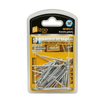 4011-21 MIZOO ΚΑΡΦΙΑ ΜΕ ΚΕΦΑΛΙ ΑΣΗΜΙ 50G 2.0X40MM