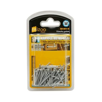 4011-19 MIZOO ΚΑΡΦΙΑ ΜΕ ΚΕΦΑΛΙ ΑΣΗΜΙ 50G 1.6X25MM