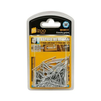 4011-17 MIZOO ΚΑΡΦΙΑ ΜΕ ΚΕΦΑΛΙ ΑΣΗΜΙ 45G 1.3X25MM