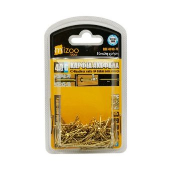 4010-71 MIZOO ΚΑΡΦΙΑ ΑΚΕΦΑΛΑ ΧΡΥΣΑ 40G 1.2X18MM