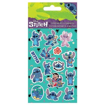 18-1971 Αυτοκόλλητα σετ 5 Φύλλων Lilo & Stitch 12x8cm