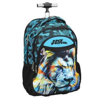 50-3673 Τρόλευ Τσάντα  no Fear Fluo Lion 48x33x28cm 30lt