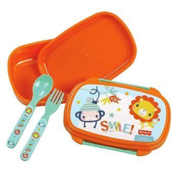 50-3681 Δοχείο σετ Φαγητού Πλαστικό pp Smile Fisher Price  500ml 17.5x12.5x6cm 500ml