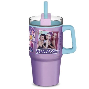 80-2175 Θερμός Ποτήρι K-POP με Λαβή ΚΑΙ Καλαμάκι 640ml