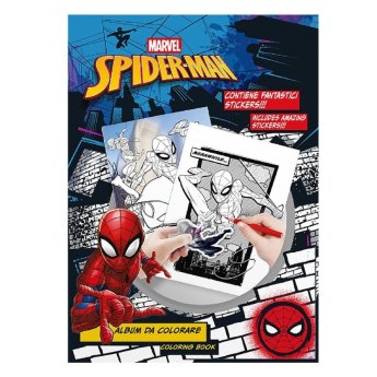 50-3608 Βιβλίο Ζωγραφικής με 80 Αυτοκόλλητα Spiderman 31x23cm