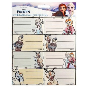 50-3529 Ετικέτες Frozen  σετ-2φύλλα 16 Ετικέτες 15x20cm
