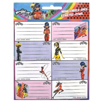 50-3034 Ετικέτες Miraculous σετ-2φυλλα 16 Ετικέτες 15x20cm