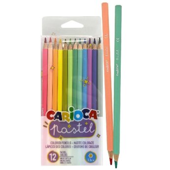 60-748 Ξυλομπογιές Carioca Pastel 12 Χρωμάτων