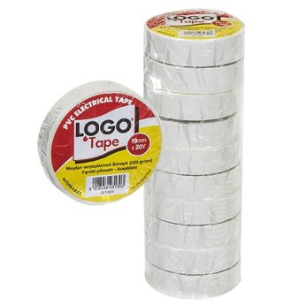 29-163 Μονωτική Ταινία Logo Λευκή 19mm x 18.3m