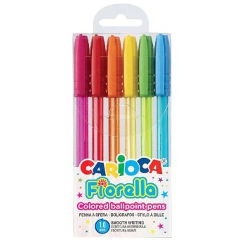 60-702 Στυλό Carioca Fiorella 6 Χρώματα Ballpoint 1.0mm