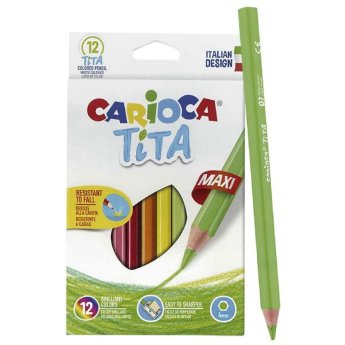 60-390 Ξυλομπογιά Carioca Jumbo σετ-12χρωματα