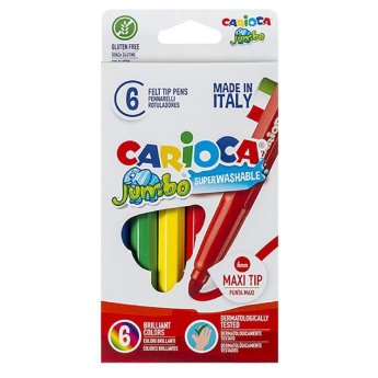60-193 Μαρκαδόροι Carioca Jumbo 6mm σετ-6 Χρώματα