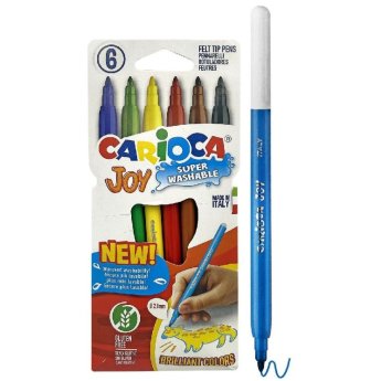 60-5 Μαρκαδόροι Carioca joy 2.8mm σετ-6 Χρώματα