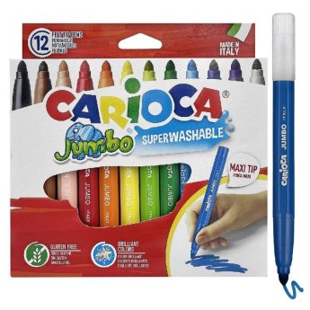60-52 Μαρκαδόροι Carioca Jumbo 6mm σετ-12 Χρώματα