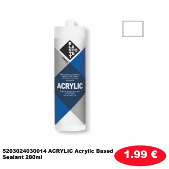 5203024030014 ACRYLIC Acrylic Based Sealant 280ml