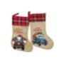 93-4278 Μπότα Xmas Λινάτσα με Καρό KAI Σχέδιο 47x26cm