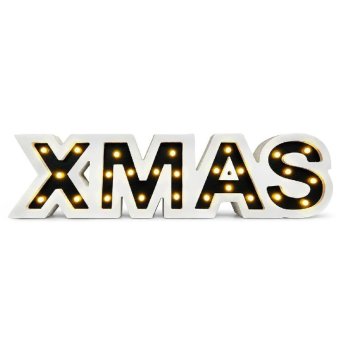 93-4266 Xmas Ξύλινο Διακοσμητικό με LED 60x15x3cm