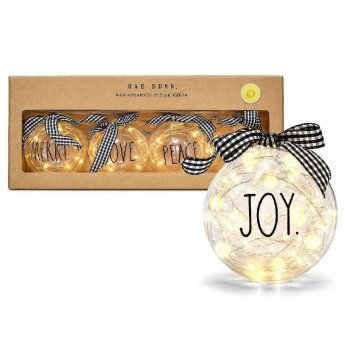 93-4268 Μπάλες Γιρλάντα Xmas με Ευχές KAI LED 1.8m o9.5cm