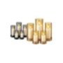 93-4270 Κεριά LED σε Κηροπήγιο σετ-5τεμ 12.5x6cm -12.5x6cm -13x7.5cm -15x7.5cm -17.5x7.5cm