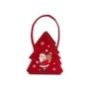 93-4240 Τσόχινο Καλάθι Xmas με Ξύλινα Decor 20x12x7cm