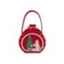 93-4242 Τσόχινο Καλάθι Xmas με Ξύλινα Decor 20x12x7cm